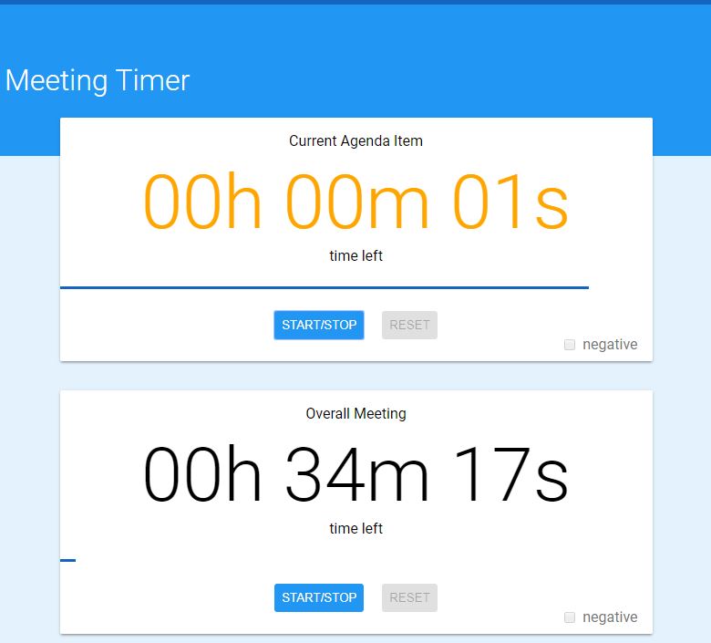 Meeting Timer - screenshot